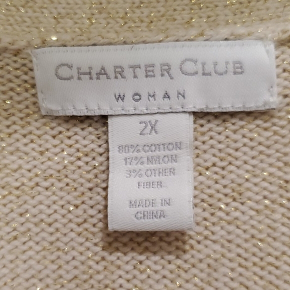 Beautiful sparkly ivory sweater - Picture 4 of 6